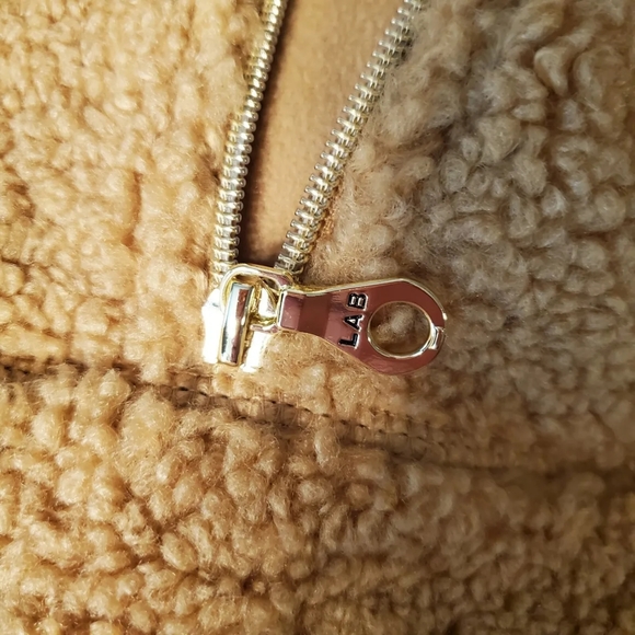 JOY LAB TEDDY FLEECE PULLOVER 1/2 ZIP - Picture 2 of 4